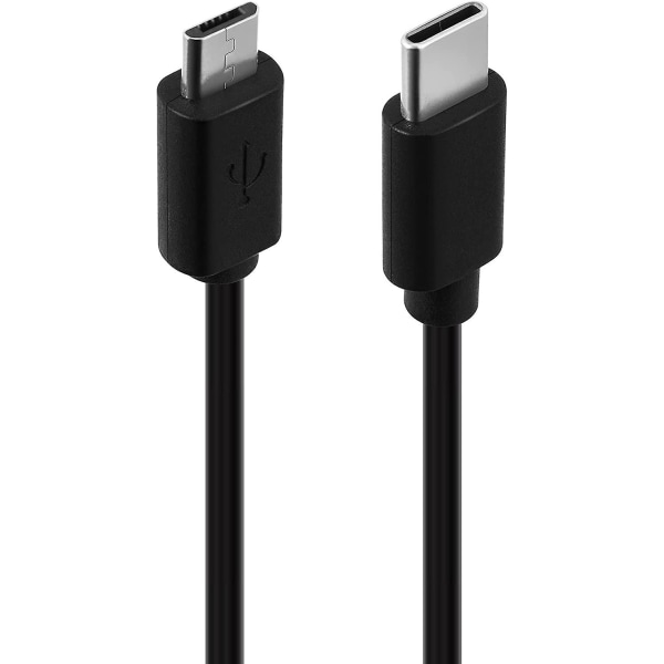 2,00 m USB C till Micro USB 2.0 anslutningskabel, datakabel och laddningskabel, svart