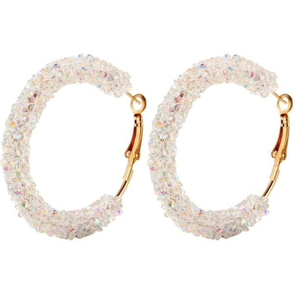 Circle Crystal Earrings Retro Hoop Earrings Drop Dangle Earrings For Women Girls (3-c-6)