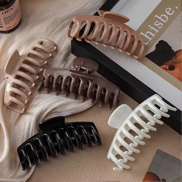 Silikoniset hiusklipsit Luistamattomat Vahva pito Rento rantaloma A Light Brown