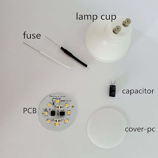 1/10 kpl Gu10 led polttimot 220v kohdevalolamppu energiaa säästävä valkoinen alasvalo 10PCS