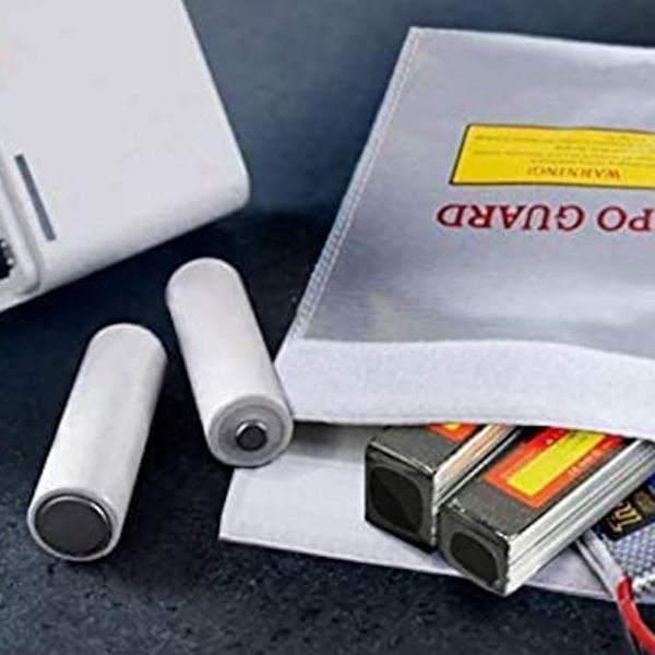 Brandsikker dokumentpose Kontant Pas Smykker Batteribeskyttelse Silver