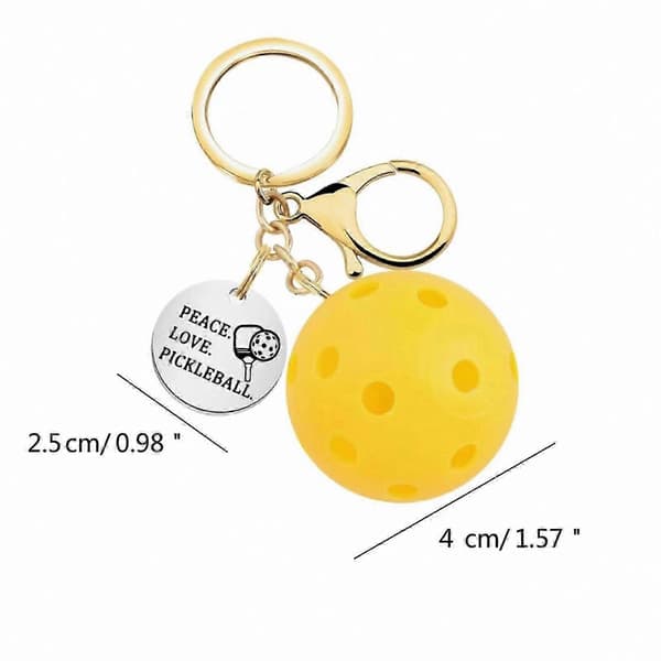 Stilfuldt bærbart nøgleringstilbehør til tasker Gul ornament Dangler Essential Souvenir Black