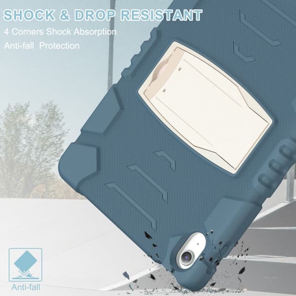 iPad 11 11th Gen / 10.9 10th Gen 2022/2025 Case with 3-Layer Protection, PC + Silicone Tablet Cover Blåklint Blå
