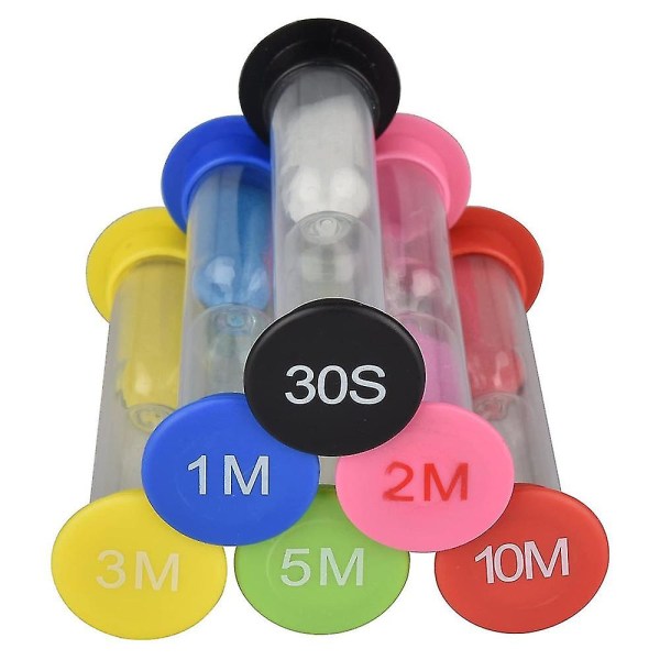 Sand Timer 6 farver Timeglas Sandglas Timer 30 Sec /1/2/3/5/10 Min.