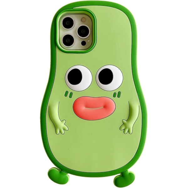 Iphone13 Pro Fodral Kawaii Telefonfodral,söt 3d tecknad Cool Avokado Med Korvmun Mjuk Silikon Stötsäker Skyddsfodral Rolig För Kvinnor Flickor