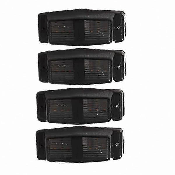 st LED-grillmarkeringslys, røghvide blinklys, kompatible med lastbiler Black Smoked Shell