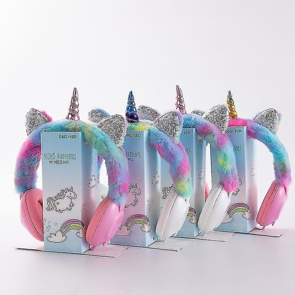 Unicorn Wired Headset Over Ear Plysch Headset Cat Ears Designstyle 3