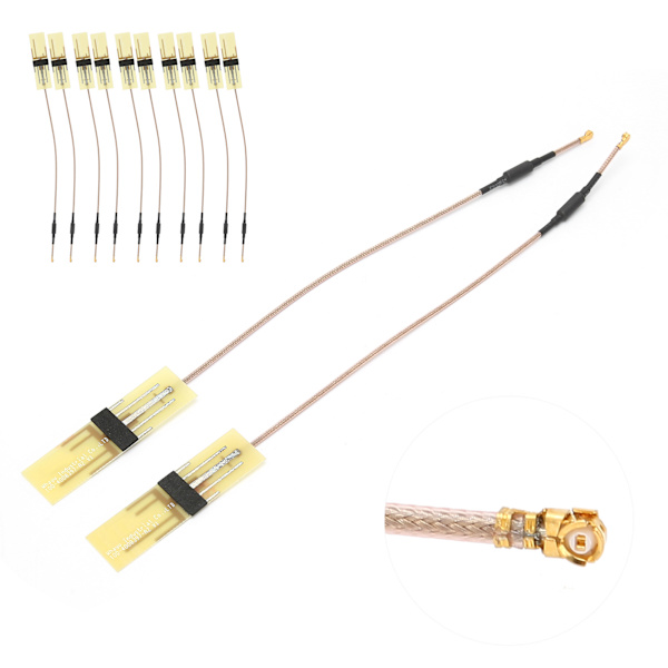 10 stk IPX-antenne - Mini PCI PCI-E WiFi Bluetooth-signaloverførsel (17 cm)
