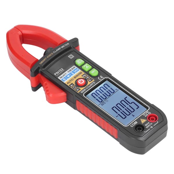 6V til 600V Tangamperemeter Stemmeudsendelse Multimeter Tester Auto Ranging AC DC Strøm Spændingsmåler til Elektrikere