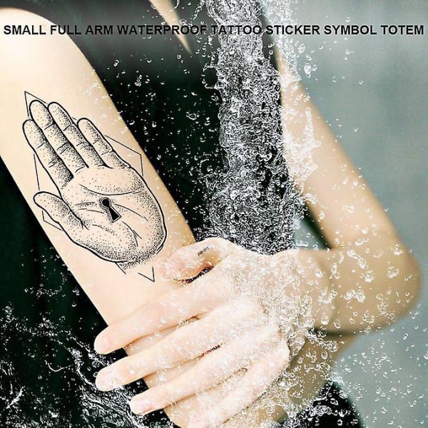 Lite Full Arm Totem Symbol Vanntett tatoveringsklistremerke Mote Vakker