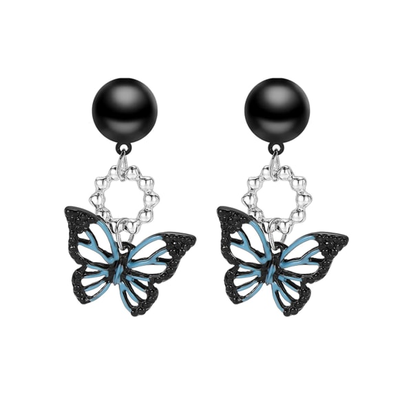 1 par kvinnor örhängen asymmetriskt hjärta smycken tofs Cubic - svart