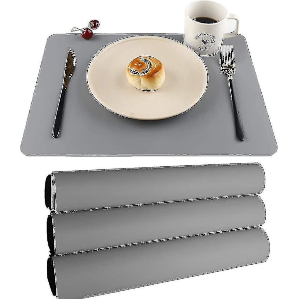 Silikonipöytämatot, lasten pöytämatot, set , 4 vedenpitävää lämmönkestävää