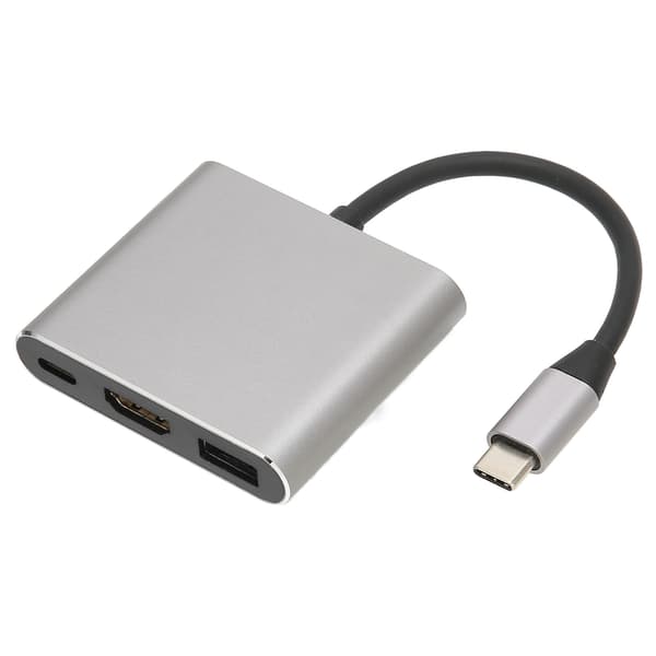 3-i-1 USB C-hub: 4K UHD HDMI, USB 3.0 og type C-grænseflade