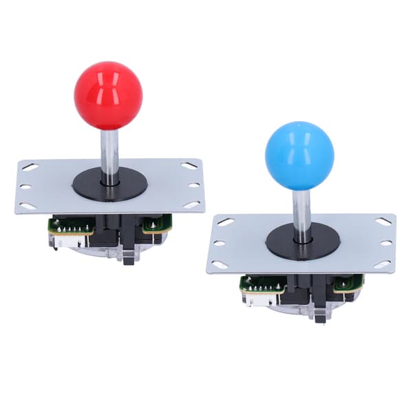 2 Spiller Arkadespill DIY-sett Joystick Sett LED Arkadeknapper for Dataspill 5V