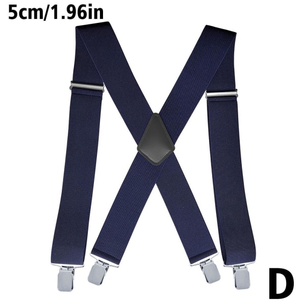 Den nya Svarta justerbara hängslen Herr Unisex byxor Elastic Sch blue oen-size