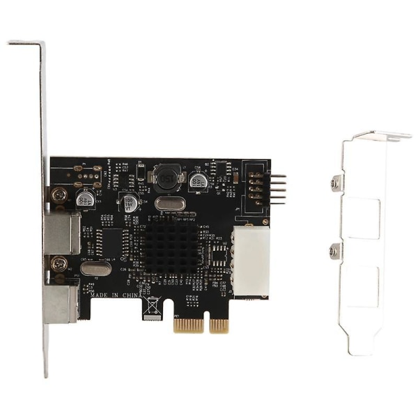 Pci-e Dual Port Ps2 -laajennussovitinkortti Ulkoinen Ps2-laitteen laajennuskortti Ajuriton pistoke ja black