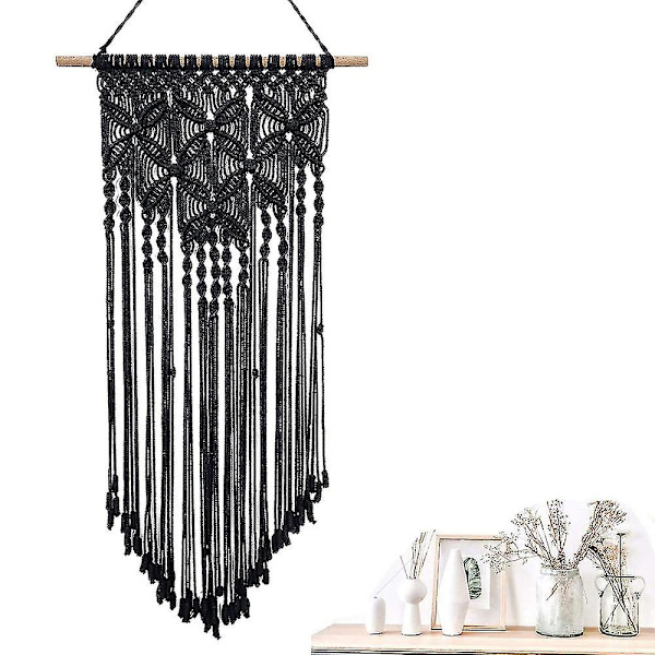 Seinäteline, boho Macrame Seinäteline Käsintehty kudottu seinätaide