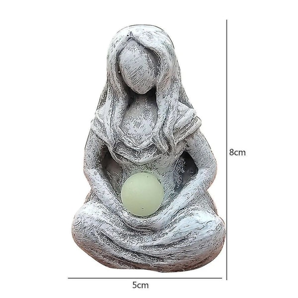Moder Jord Staty Tusenårig Gaia Mytisk statyett Gudinna Staty Heminredning Skrivbordsprydnad Harts Ghia Moder Staty Moon Goddess