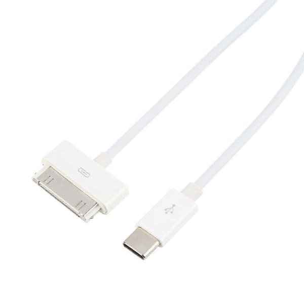 【BQ】USB-C til 30-pinners Synkroniserings- og Ladekabel, 1m Lengde for Rask Dataoverføring og Lading White