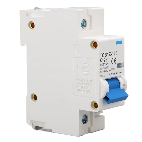 TOB1Z 125 C125 DC Miniature Strømafbryder 1P 125A 250V DIN Skinne Montering Solcelle PV System