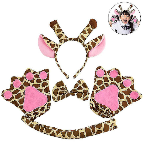 Giraffe Costume Set Giraffe Ears Nose Tail And Bow Tie Giraffe Fancy