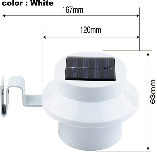 4 stk Solarrenne Led Lys-hvit/svart Solar Nattlys