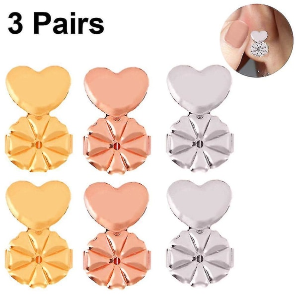 3 Pairs Earring Lifters,hypoallergenic Earring Backs For Droopy Ears