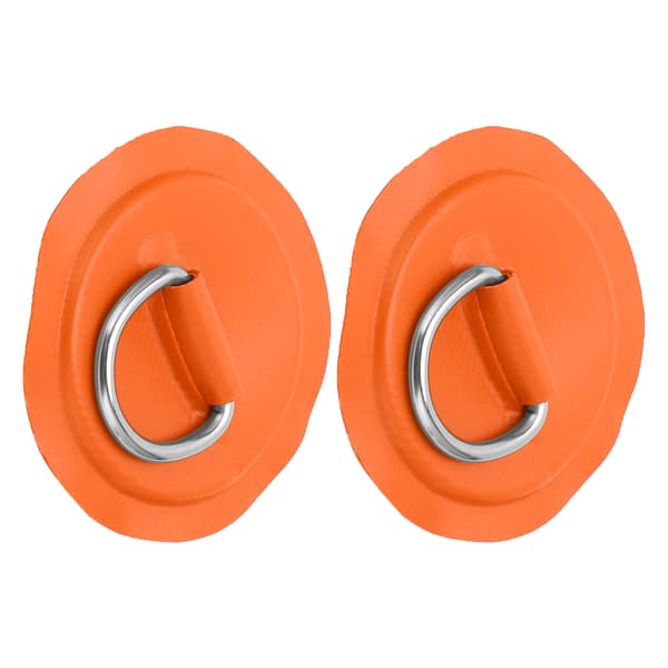 D-ring Pad Patch PVC Oppblåsbar Båt Flåte Jolle Kano Surfebrett Kajakk Festesystem Orange