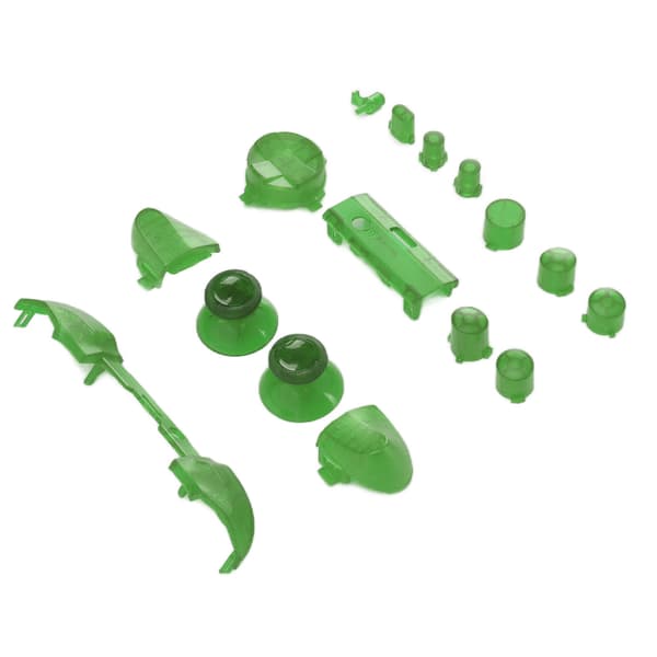 Gjennomsiktige Grønne Full Buttons Mod Kit for Xbox Series X/S Controller