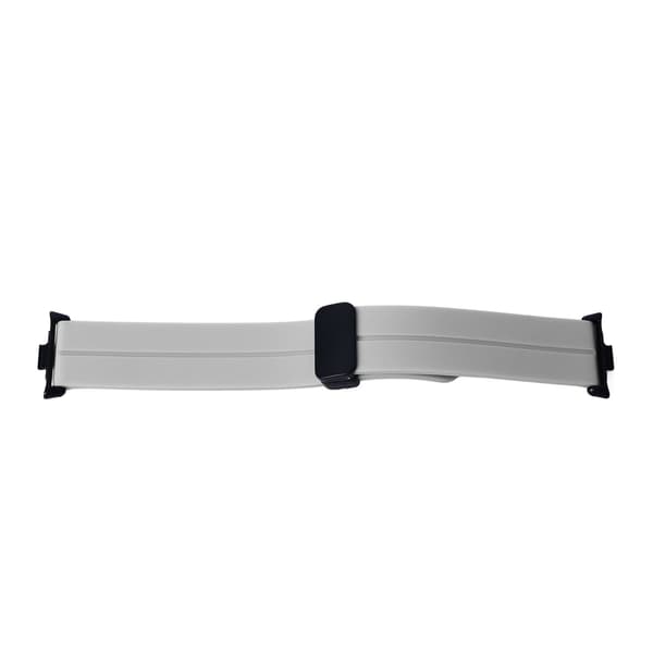 Justerbart Silikon Magnetiskt Vikbart Vattentätt Klockarmband för Mi Band 8 Pro Grå
