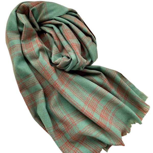 Vinter Halsduk Halssjal Med Bekväm Andas Pashmina För Utomhus Fisketur Dejting Shopping Grass Green