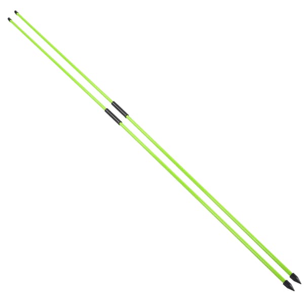 Foldbare Golf Alignment Sticks i Glasfiber, 2 Sektioner, Grønne Retningsindikatorstænger