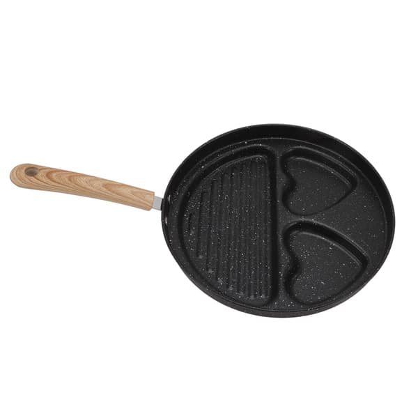 Egg Biff Delt Stekepanne 3 i 1 Multifunksjonell Nonstick Komfyr Hjemmekjøkken