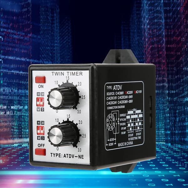 Knap Kontrol Tidsrelæ On Off Timer Relæ Multi-Sektion ATDV-NE AC110V/220V