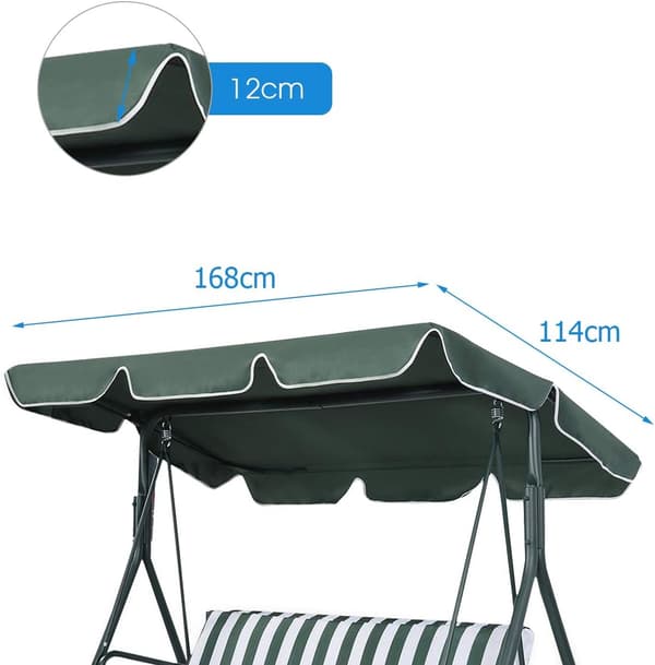 【BQ】Replacement roof hammock universal grey replacement cover sun canopy