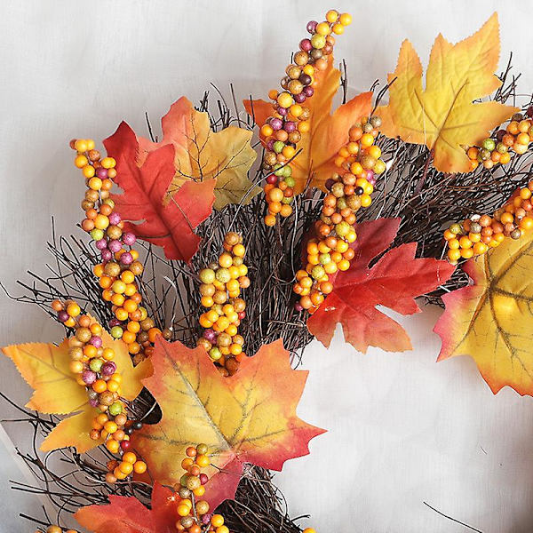 Thanksgiving Simulering Flower Ring Autumn Door Hanging