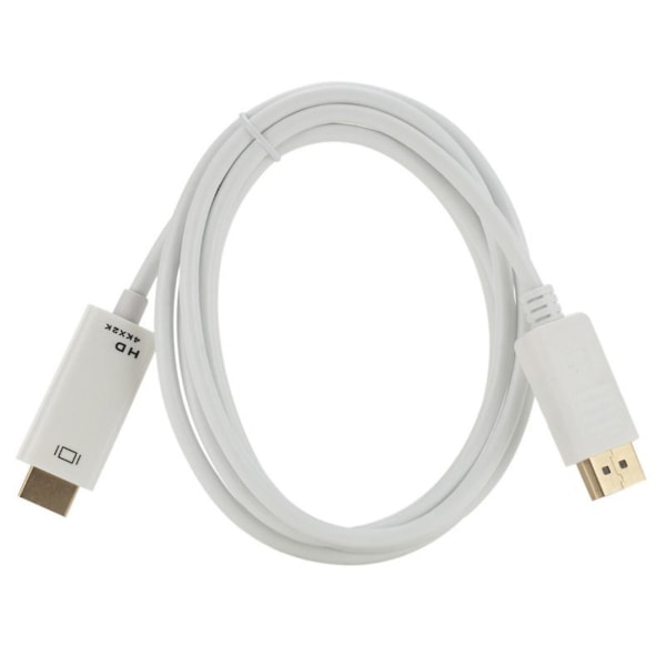 Kabeladapter Enkelriktad displayport till kompatibel HDMI-kabel för monitorprojektor White