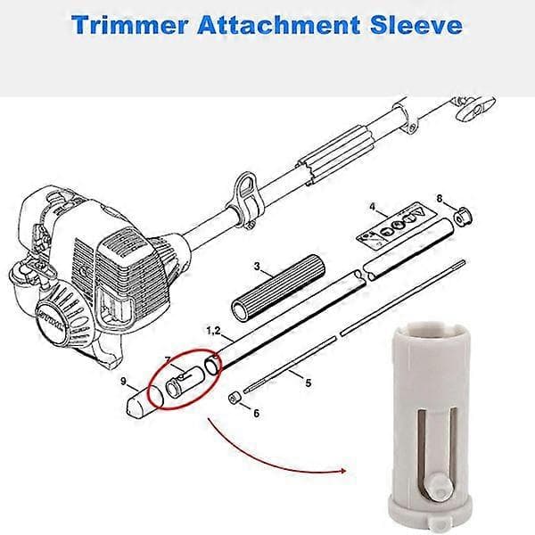 3-pak trimmertilbehørshylster til Stihl Kombi-system 4140-791-7207, passer til flere modeller Beige