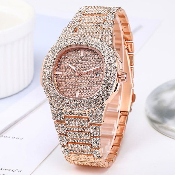 Luksus armbåndsur i rosa guld