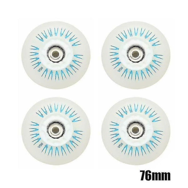 4stk Flash Inline Skate Wheels 90a Led Lighting Skating Wheels 80 76 72 68