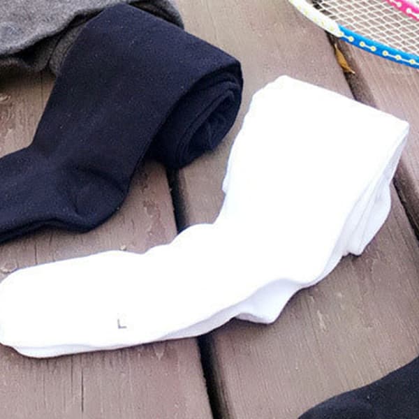 Dansetights i ensfarget elastisk og komfortabel stoff for barn - hvite - str. S: 5 til 7 år