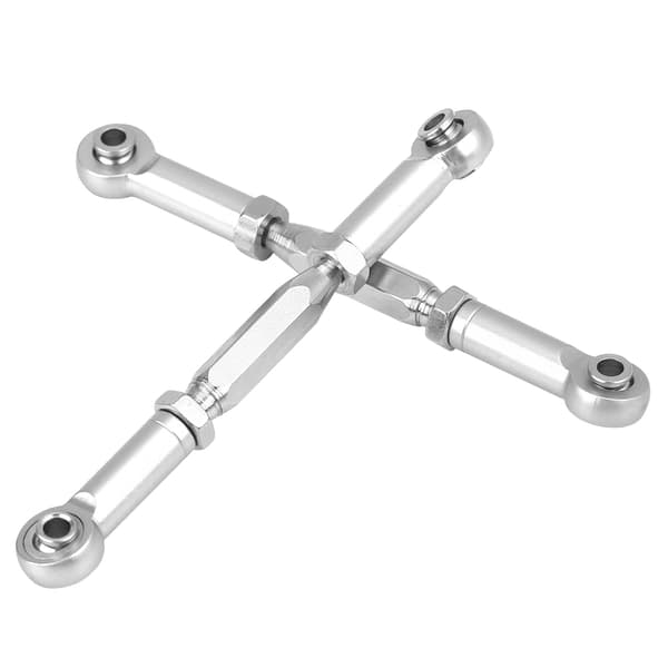 Aluminiumlegering Affjedringsforbindelsesstænger til HIMOTO E10MTL E10MT E10BP 1/10 RC Bil Sølv