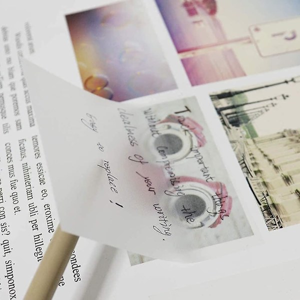ny stil 100pcs Transparent Sticky Notes Self-stick Note Pads