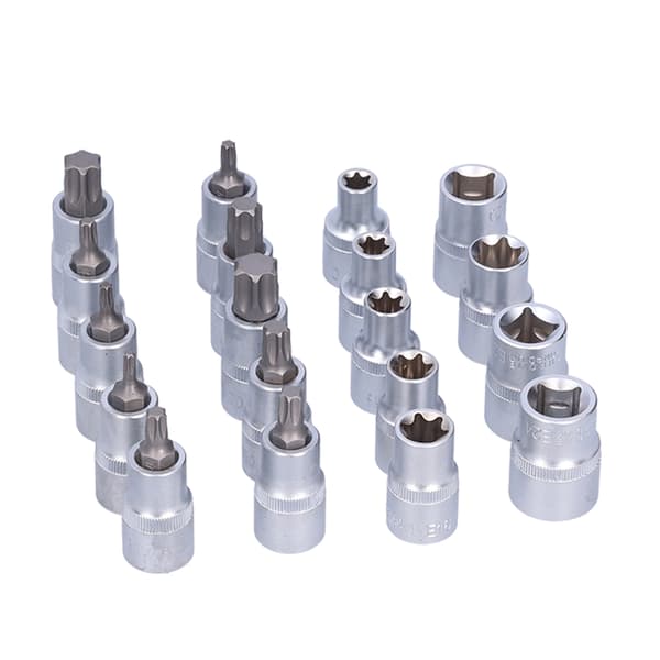 19st Pentalobe Star Bits Sockets Kit Hane Hona E Sockets 1/2in Drive T20-T70 / E10-E24 Tool