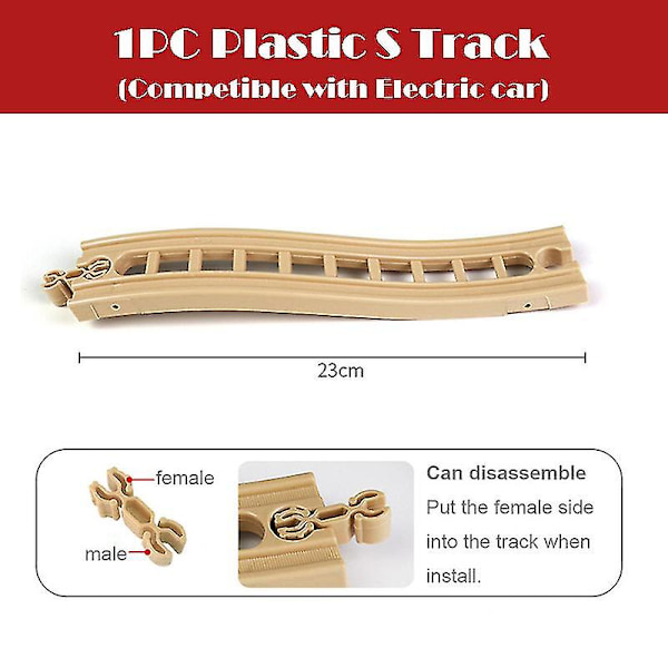Hhcx-new All Kinds Wooden Track Parts Beech Wooden Railway Train Track Accessories Fit With All s Wood Tracks Toys For Kids 2pcs convex