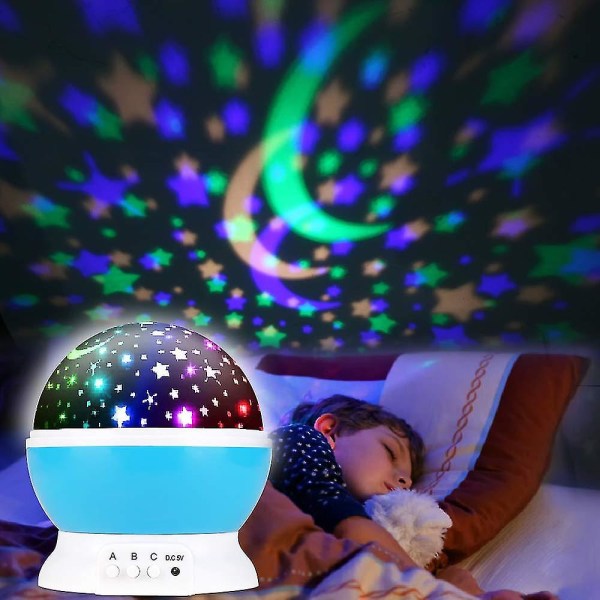 Stjernehimmel projektorlampe 360 ​​roterende