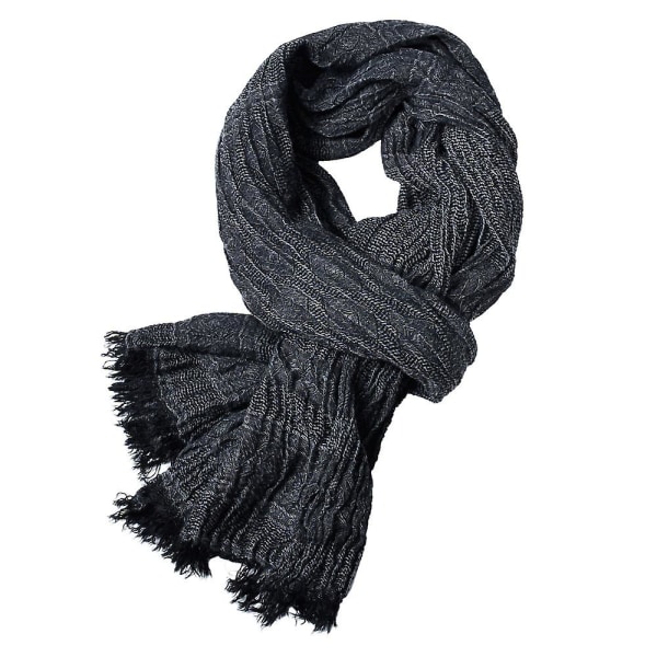 Men's winter jacquard British solid color shawl scarf B