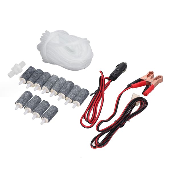 Luftpumpstillbehör Luftslang Backventil Bubbelsten Batteriklämma Kabelsats Kit MPQ-906