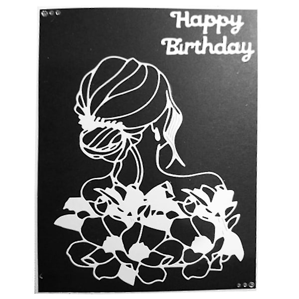 Flower Girl Cutting Die Diy Scrapbog Stempling Papir Cards Craft Stencil Form