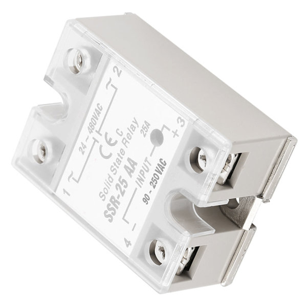 SSR25 AA 25A Solid State Relæmodul SSR ACAC Input 80-250V AC Output 24-480V AC